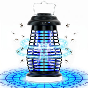 XRiba cordless bug zapper with UV LEDs attracts insects for outdoor pest control