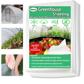 Xstronq 10x20 greenhouse film in clear plastic for even light distribution in plant beds