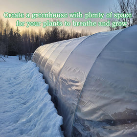 Xstronq frames and hoops with greenhouse film for a flexible growing space