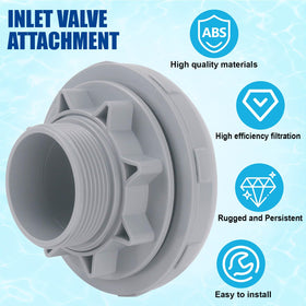 XT P6H1317 inlet valve attachment shown for easy replacement and flexible inlet/outlet use.