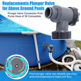 XT replacement plunger valve installed on above-ground pool system