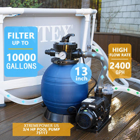 XtremepowerUS 13-inch sand filter tank for durable filtration.