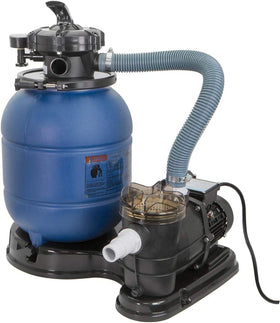 XtremepowerUS 13-inch sand filter tank improves water clarity for pools up to 10,000 gallons.