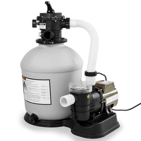XtremepowerUS 16 inch sand filter pump unit for above ground pools ensuring clear water