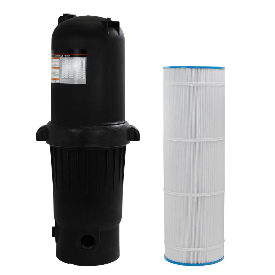 XtremepowerUS 200 sq ft cartridge filter for in-ground pools with high-capacity filtration.