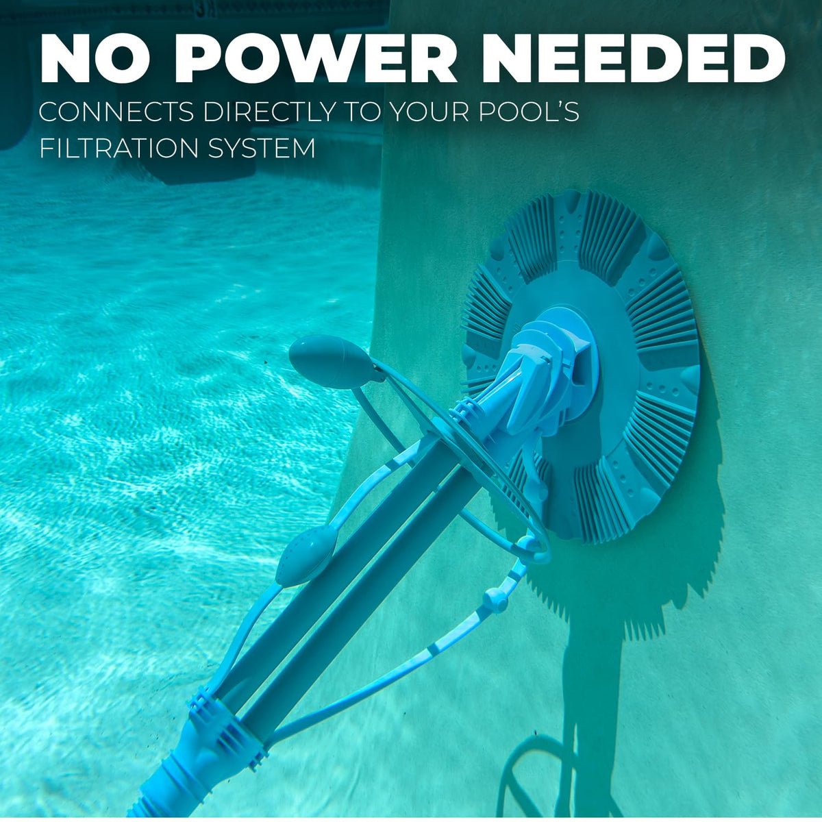 XtremepowerUS 30ft hose set extends cleaning reach for larger pools.