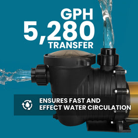 XtremepowerUS in-ground pool pump side view highlighting rugged outdoor-ready housing.