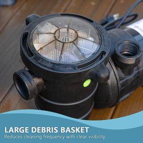 XtremepowerUS 1.5HP motor provides reliable circulation for pools and spas