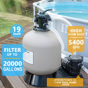 XtremepowerUS 5400GPH flow delivers fast water movement for pool circulation