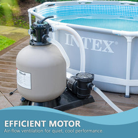 XtremepowerUS pool pump see-through lid for quick inspection of debris