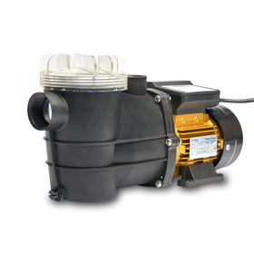 XtremepowerUS pool pump side view showing durable outdoor housing for long life.