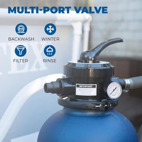 XtremepowerUS sand filter pressure gauge helps monitor performance easily.