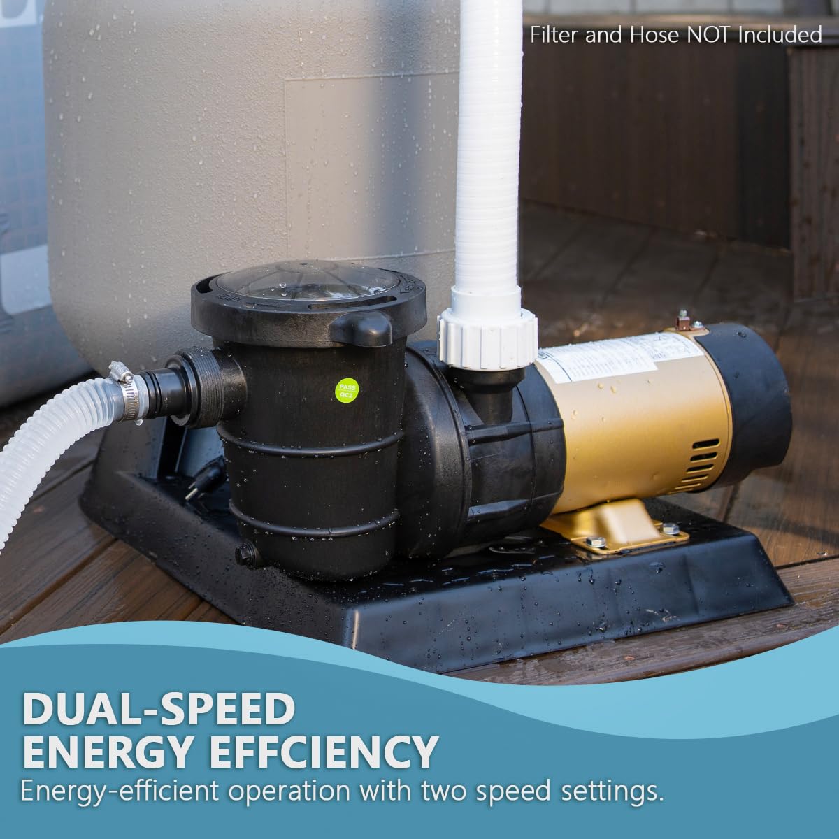 XtremepowerUS see-through lid lets you monitor flow and debris at a glance.