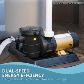 XtremepowerUS see-through lid lets you monitor flow and debris at a glance.