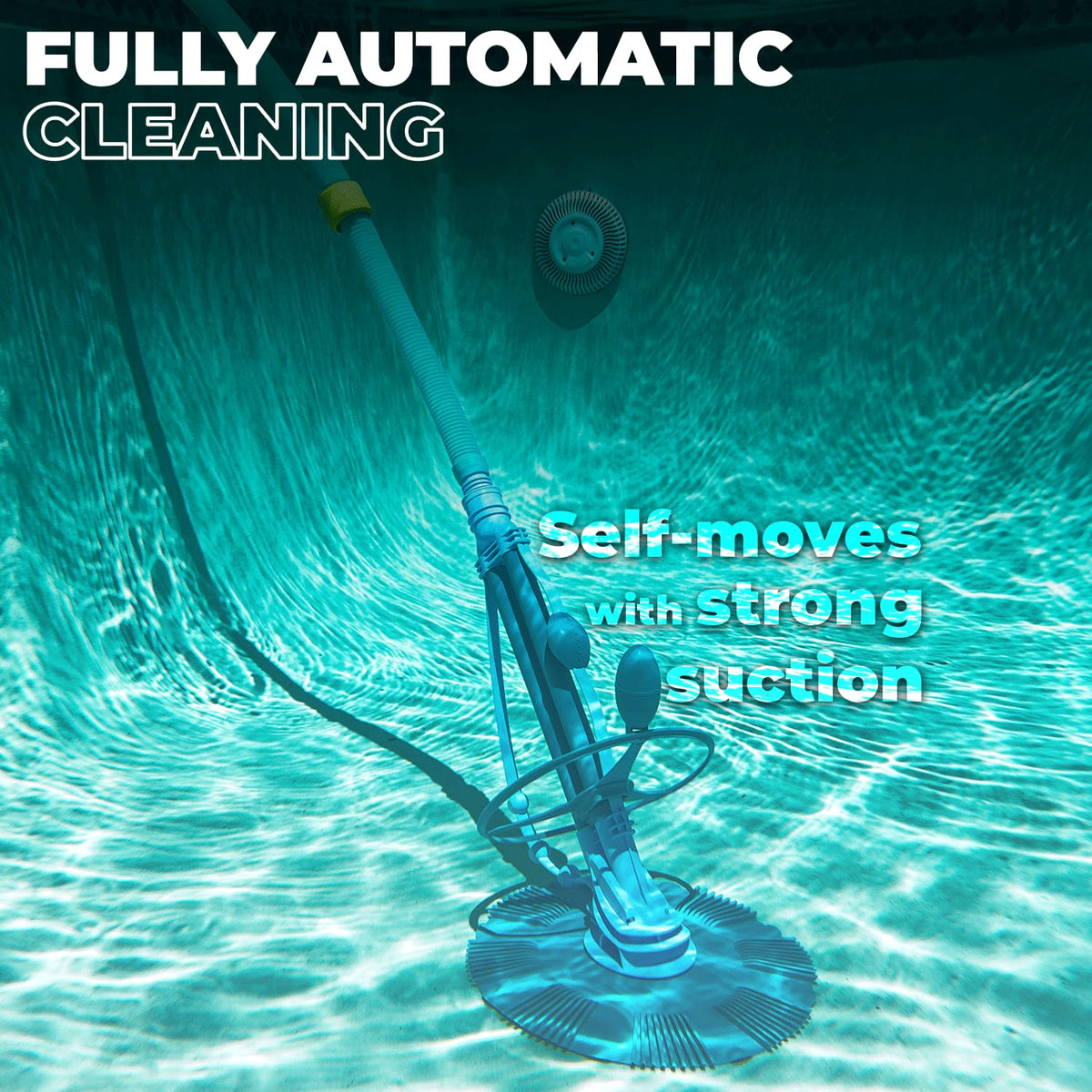 XtremepowerUS versatile cleaner works on many pool shapes and sizes.