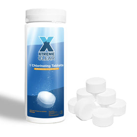 XtremepowerUS XtremeClear 1in chlorine tab pack maintains clean water in pools.