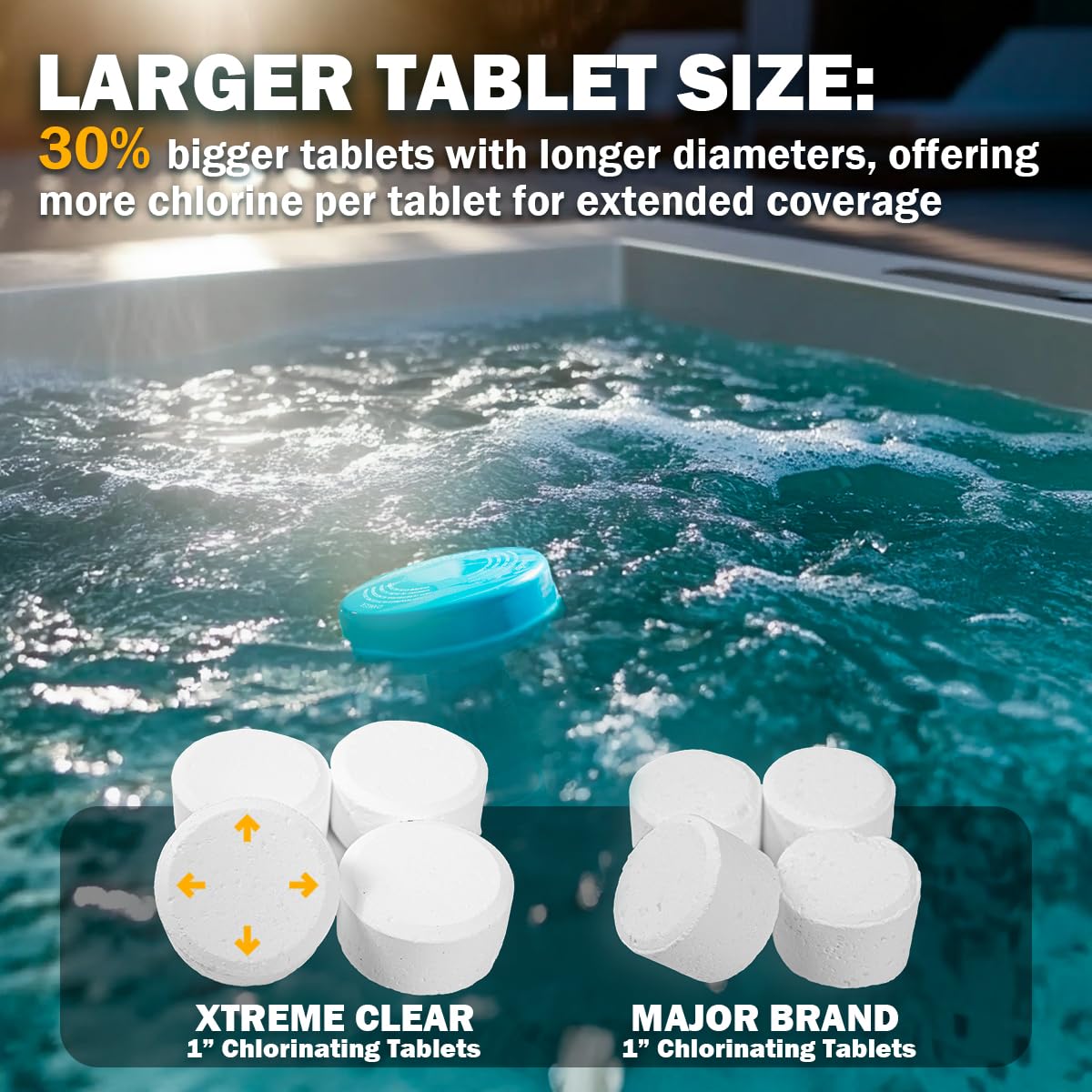 XtremepowerUS XtremeClear saltwater compatible chlorine tabs for versatile pools