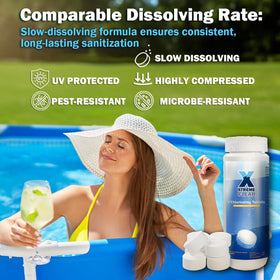 XtremepowerUS Xtremeclear UV-stabilized chlorine for longer lasting sanitization