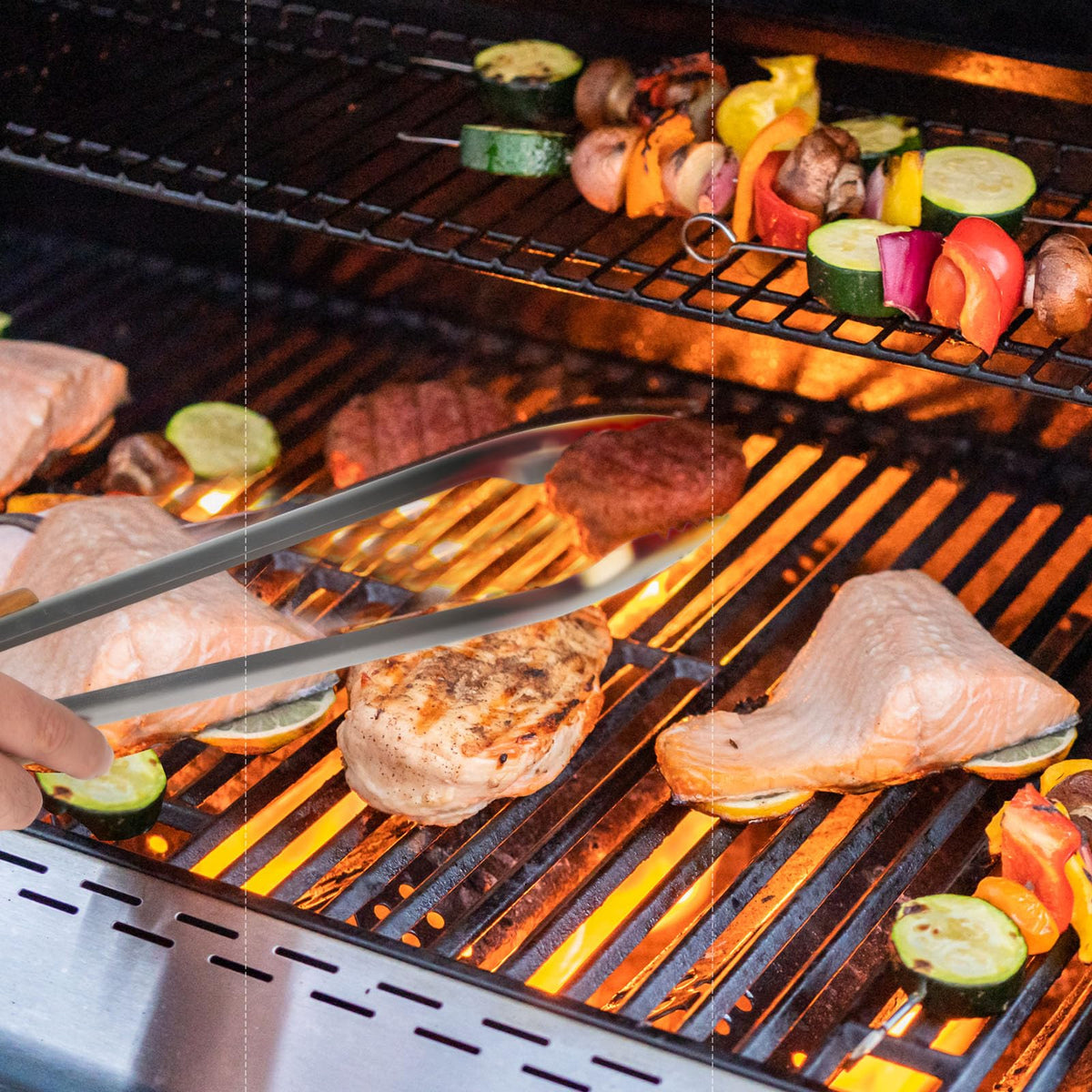 XUDAKAIXIN pro-grade grill tongs withstand tough use