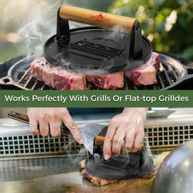 Heavy-duty cast iron construction for lasting performance at high heat