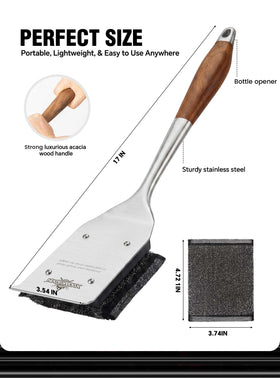Outdoor grill cleaning on balcony or campsite with XUDAKAIXIN