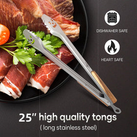 XUDAKAIXIN stainless steel core tongs for durable cooking