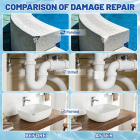 XUDOAI Pool Putty used on concrete, fiberglass, and tiles for reliable repairs