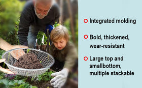 XULIFU 18inch sieve captures fine sawdust and grit for smoother soil.