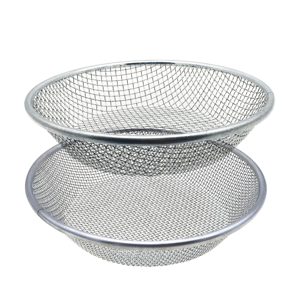 XULIFU 2PCS soil sifter with dual mesh designed for garden beds and 5-gallon buckets.