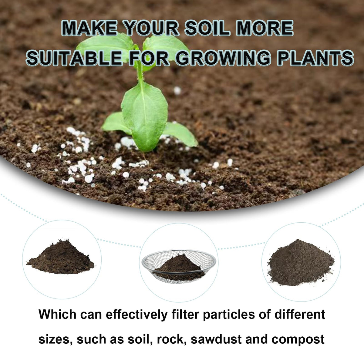 XULIFU easy-to-use sifter suits beginners and seasoned gardeners alike.