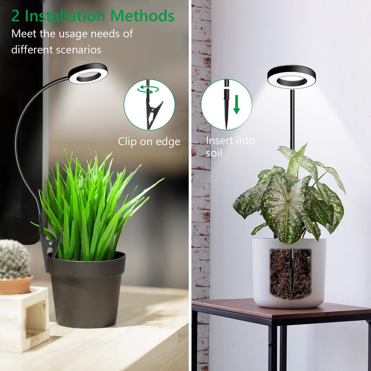 Xuligron gooseneck halo light setup with adjustable positioning.