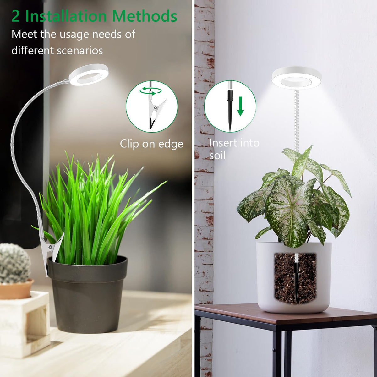 Xuligron 360° gooseneck halo with adjustable lighting angles.