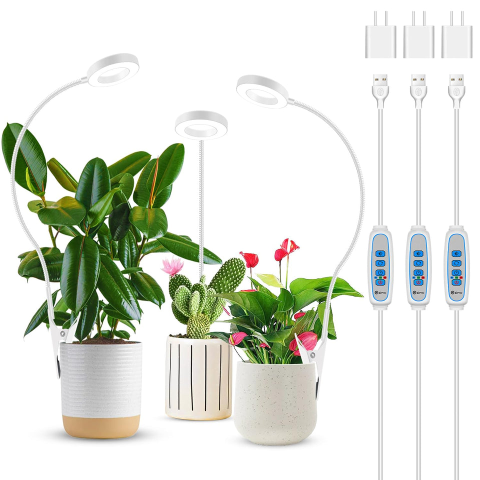 Xuligron full-spectrum clip-on grow light for indoor seedlings.
