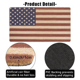 XuoAz American flag outdoor doormat adds patriotic curb appeal.