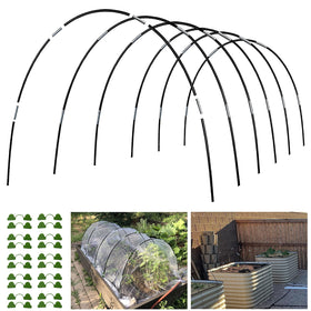 Xuwzenkl Garden Hoops 7ft assembly demonstrating easy-to-connect fiberglass frames.