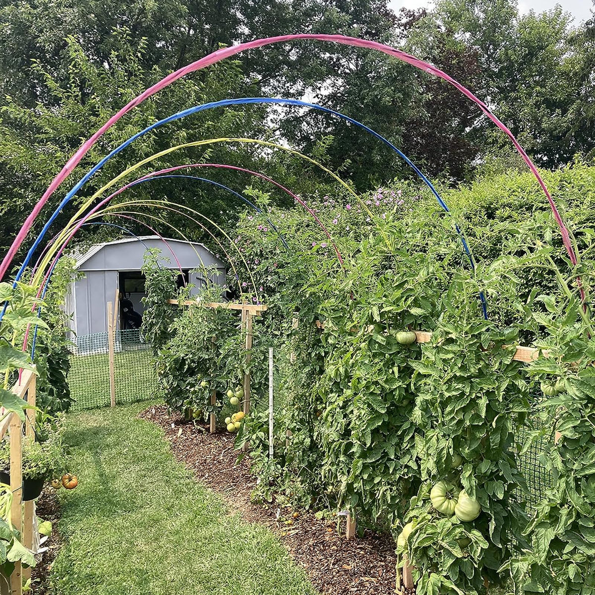 Xuwzenkl rust-proof fiberglass hoops withstand weather for long garden seasons