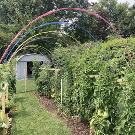 Xuwzenkl rust-proof fiberglass hoops withstand weather for long garden seasons