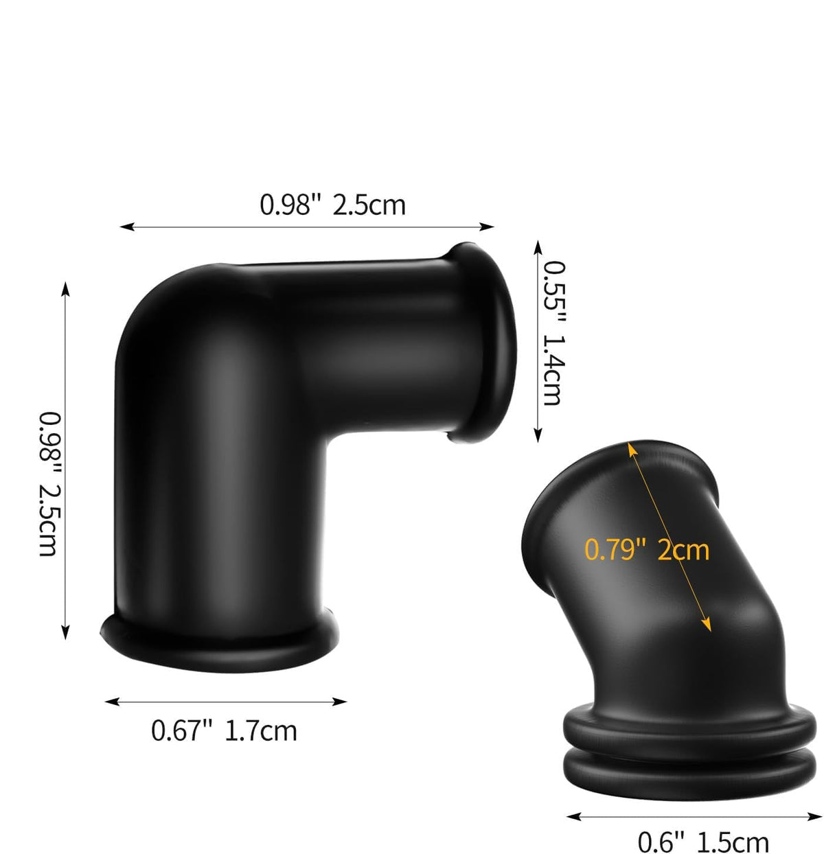 XVRTJ breather tube set with 90 and 45 degree angles for flexible installation