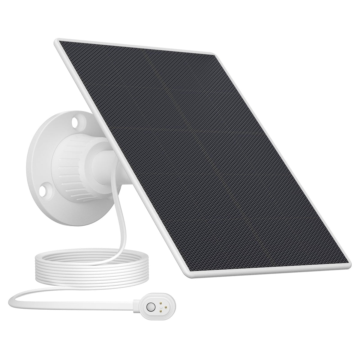 Xwartre solar panel with magnetic cable powering Arlo under direct sun