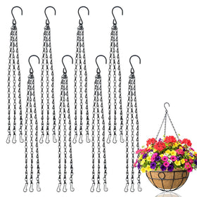 XXFBJNMD 13.7in black hanging chain with 3-point support for planters.