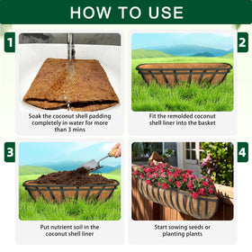 XXINGEM coir liner demonstrates moisture control for plants.