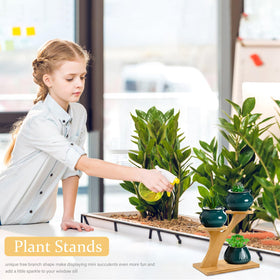 XXXFLOWER office decor with natural bamboo finish