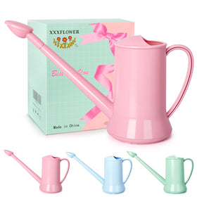 XXXFLOWER half-gallon pink watering can for easy indoor plant hydration