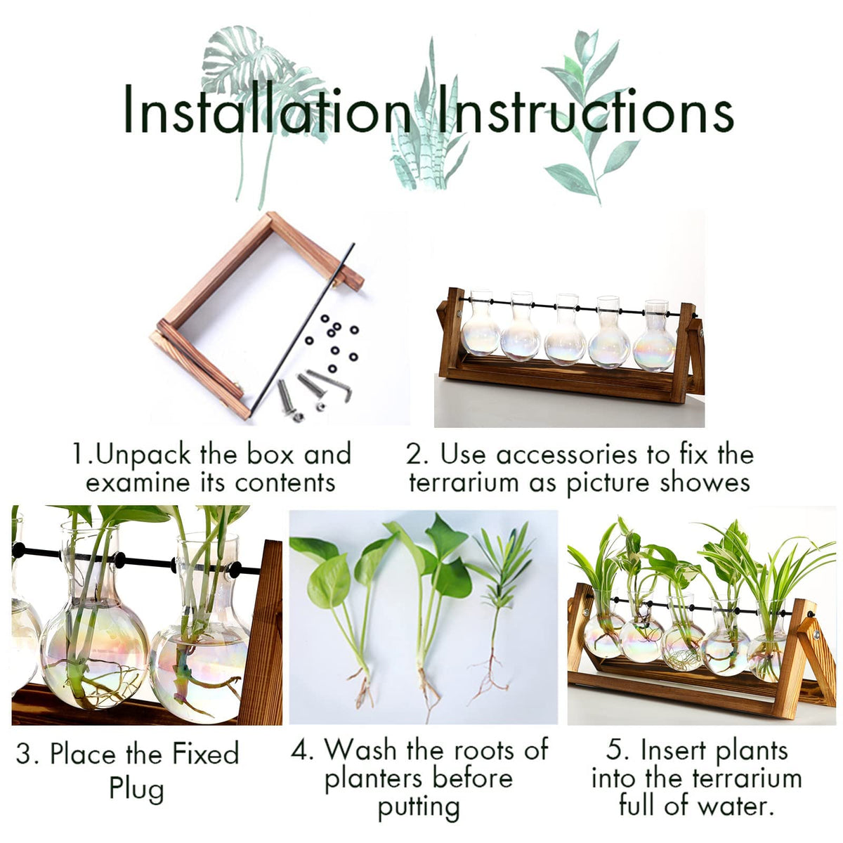 XXXFLOWER hydroponics-friendly multi-vase frame for fresh plant displays.