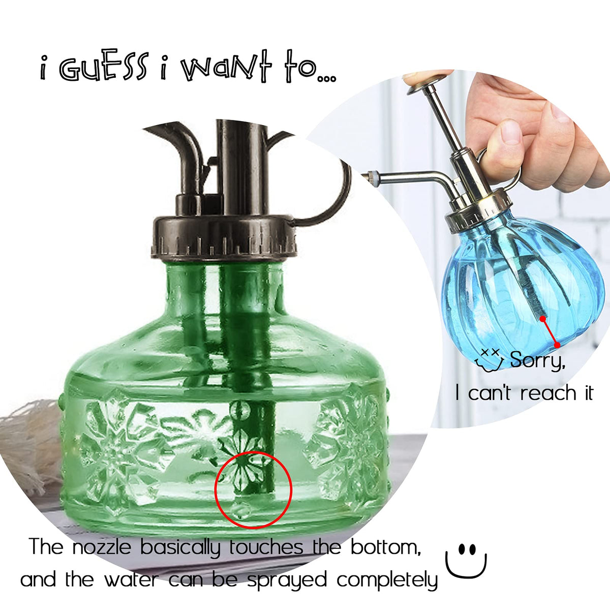 XXXFLOWER indoor watering bottle supports gentle mist for succulents