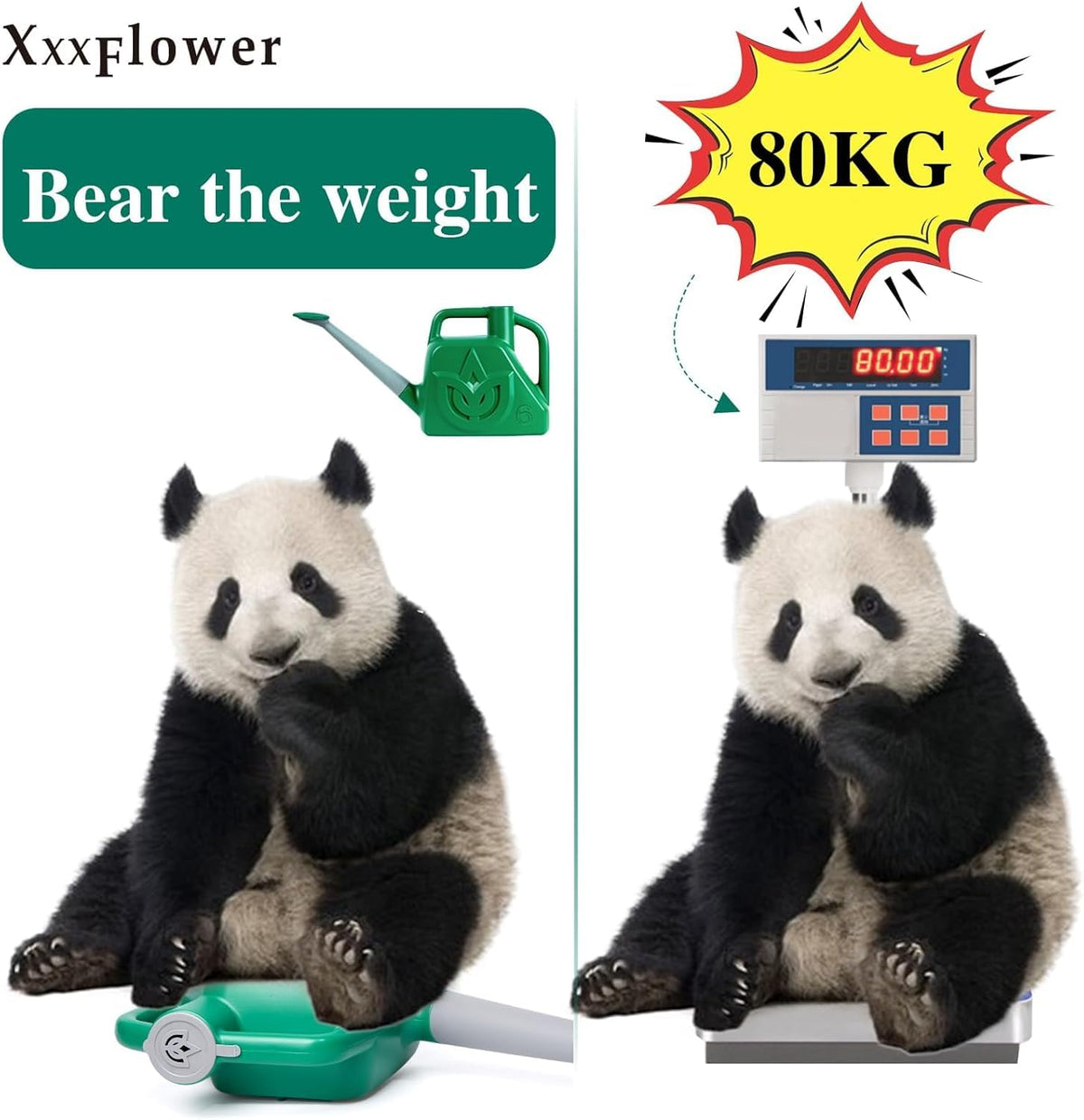 XXXFLOWER large-capacity watering can reduces refills during garden tasks.