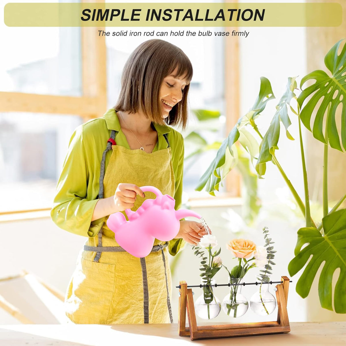 XXXFLOWER metal swivel holder securing glass bulbs with a sleek touch