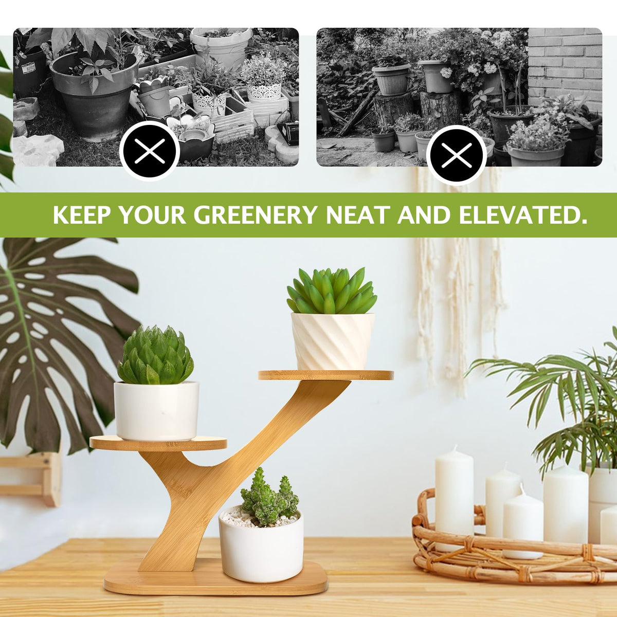 XXXFLOWER patio-indoor stand adds greenery and style to any room