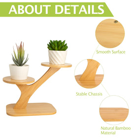 XXXFLOWER three-tier ladder stand elevates greenery for easy viewing on any surface