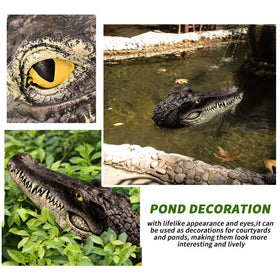 Xxzhiho garden alligator head decor enhances outdoor spaces.